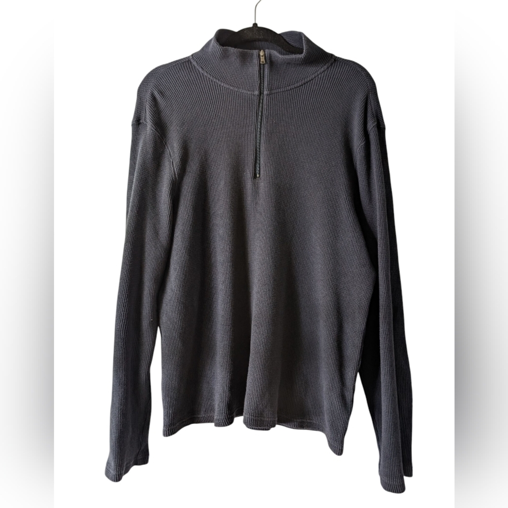 Michael Kors Men's Navy Blue Quarter Zip-Up Sweater